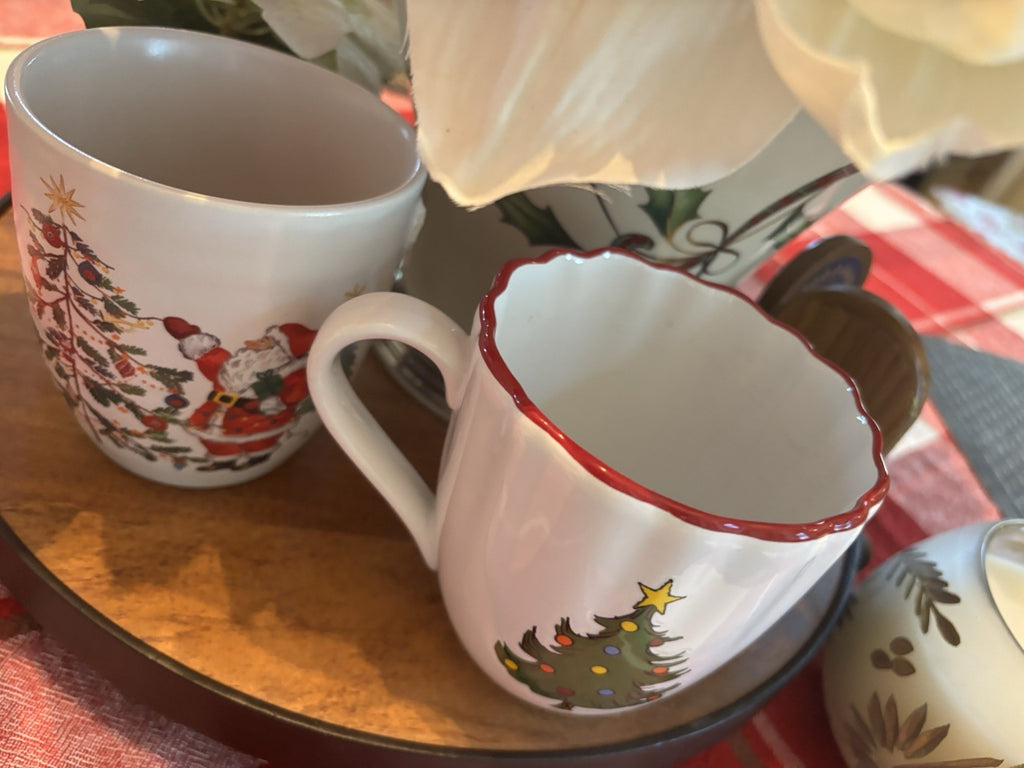 pottery barn Santa Christmas Snoopy holiday Snowman Coffee Mug cup gift kid M