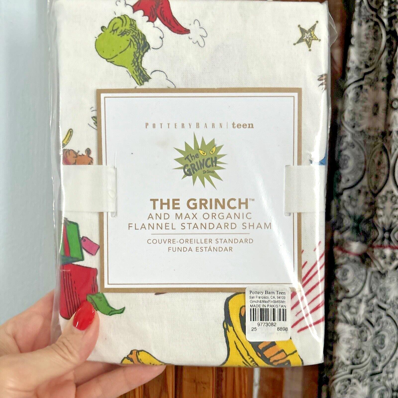 Pottery Barn Grinch Christmas Seuss Holiday Disney Gift party kid pillow sham '