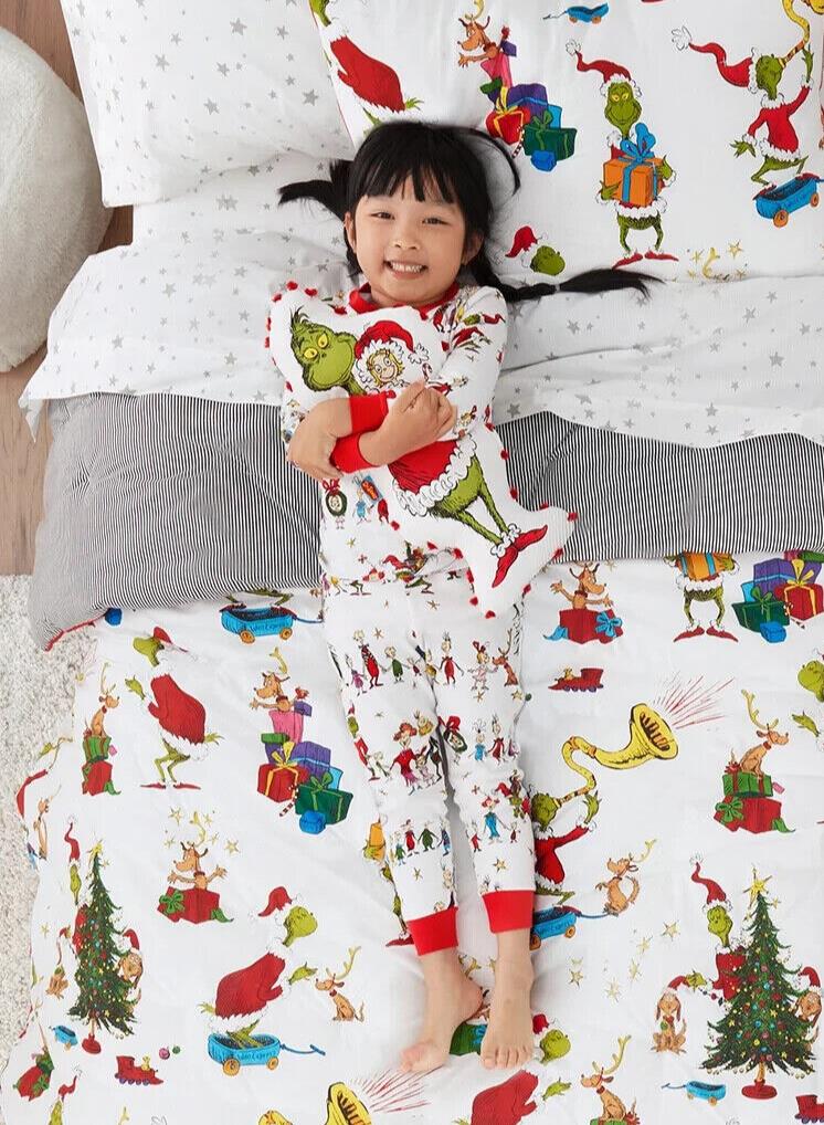 Pottery Barn Grinch Christmas Seuss Holiday Disney Gift party kid pillow sham '
