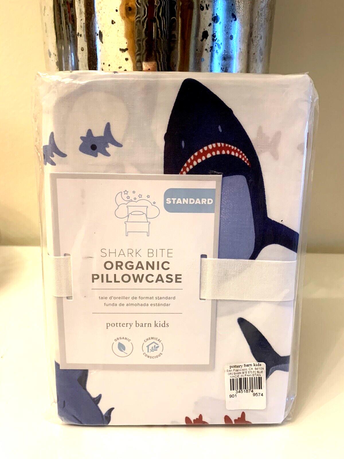 Pottery Barn Disney SHARK holiday gift ocean surf party School Boy Pillowcase 1