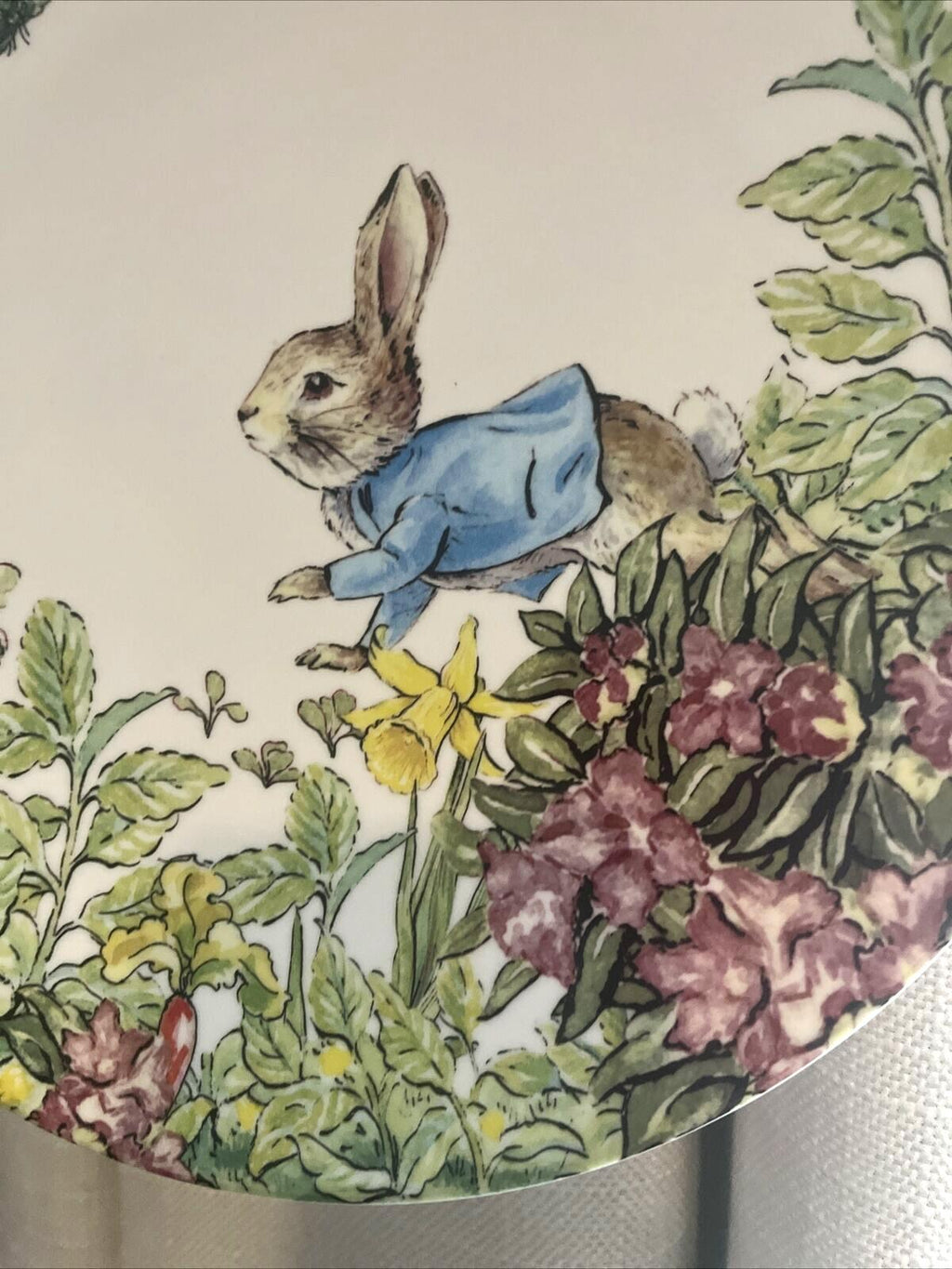 Disney Pottery Barn Peter rabbit PLATE Easter bunny gift garden holiday party 1