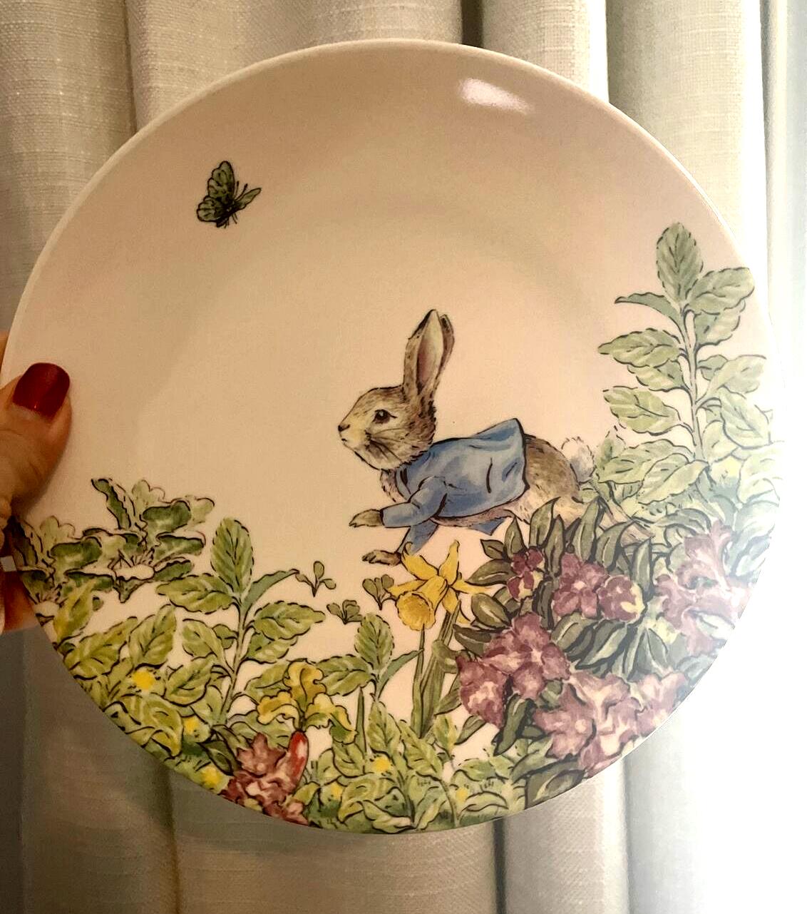 Disney Pottery Barn Peter rabbit PLATE Easter bunny gift garden holiday party 1