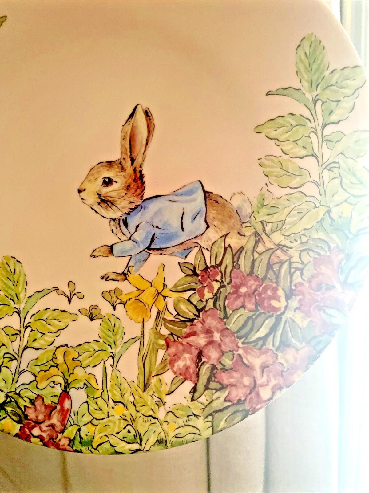 Disney Pottery Barn Peter rabbit PLATE Easter bunny gift garden holiday party 1