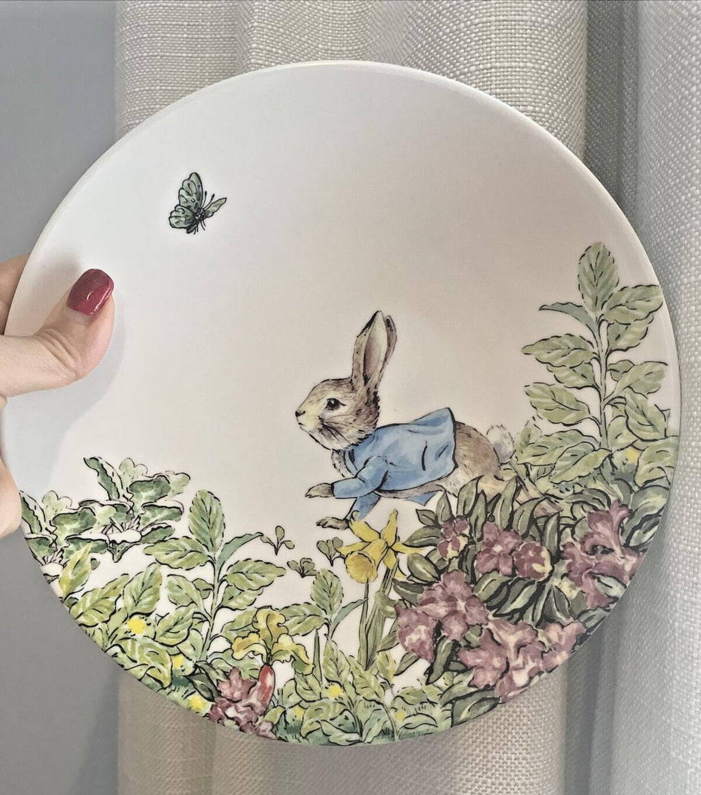Disney Pottery Barn Peter rabbit PLATE Easter bunny gift garden holiday party 1