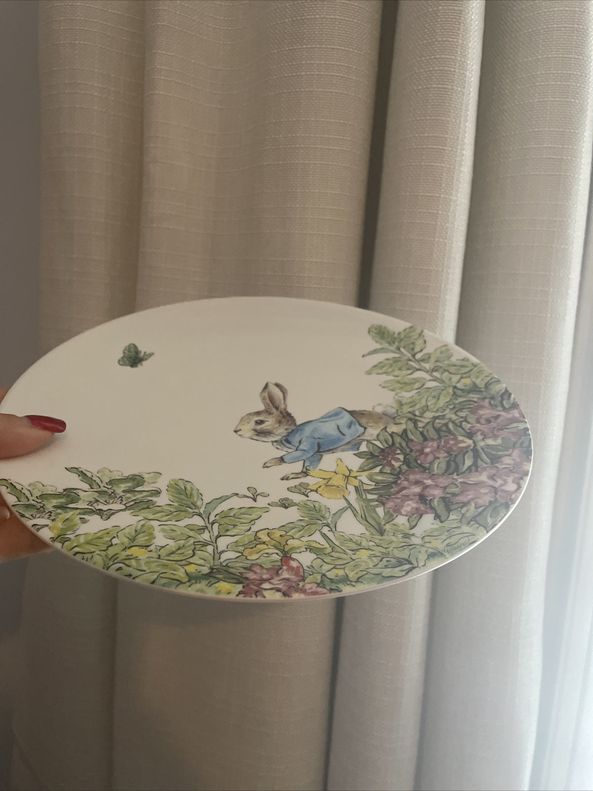Disney Pottery Barn Peter rabbit PLATE Easter bunny gift garden holiday party 1