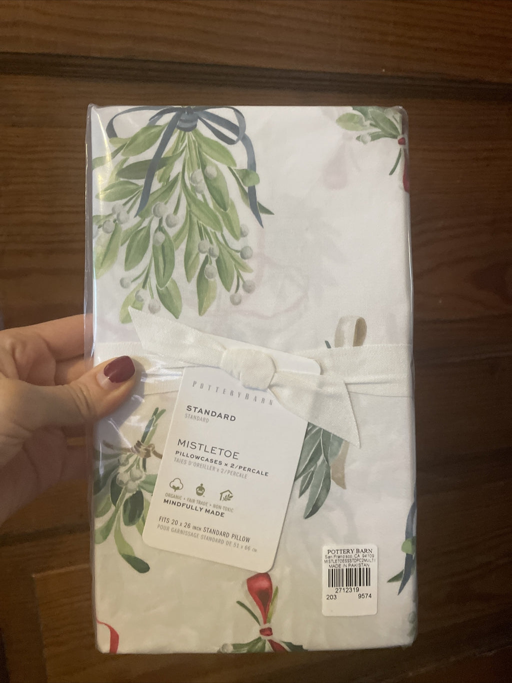 Pottery Barn Disney holiday Christmas tree gift holiday mom pillowcase SET 2 =