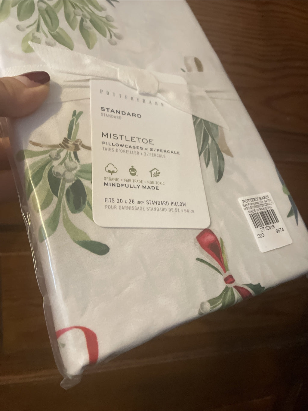 Pottery Barn Disney holiday Christmas tree gift holiday mom pillowcase SET 2 =