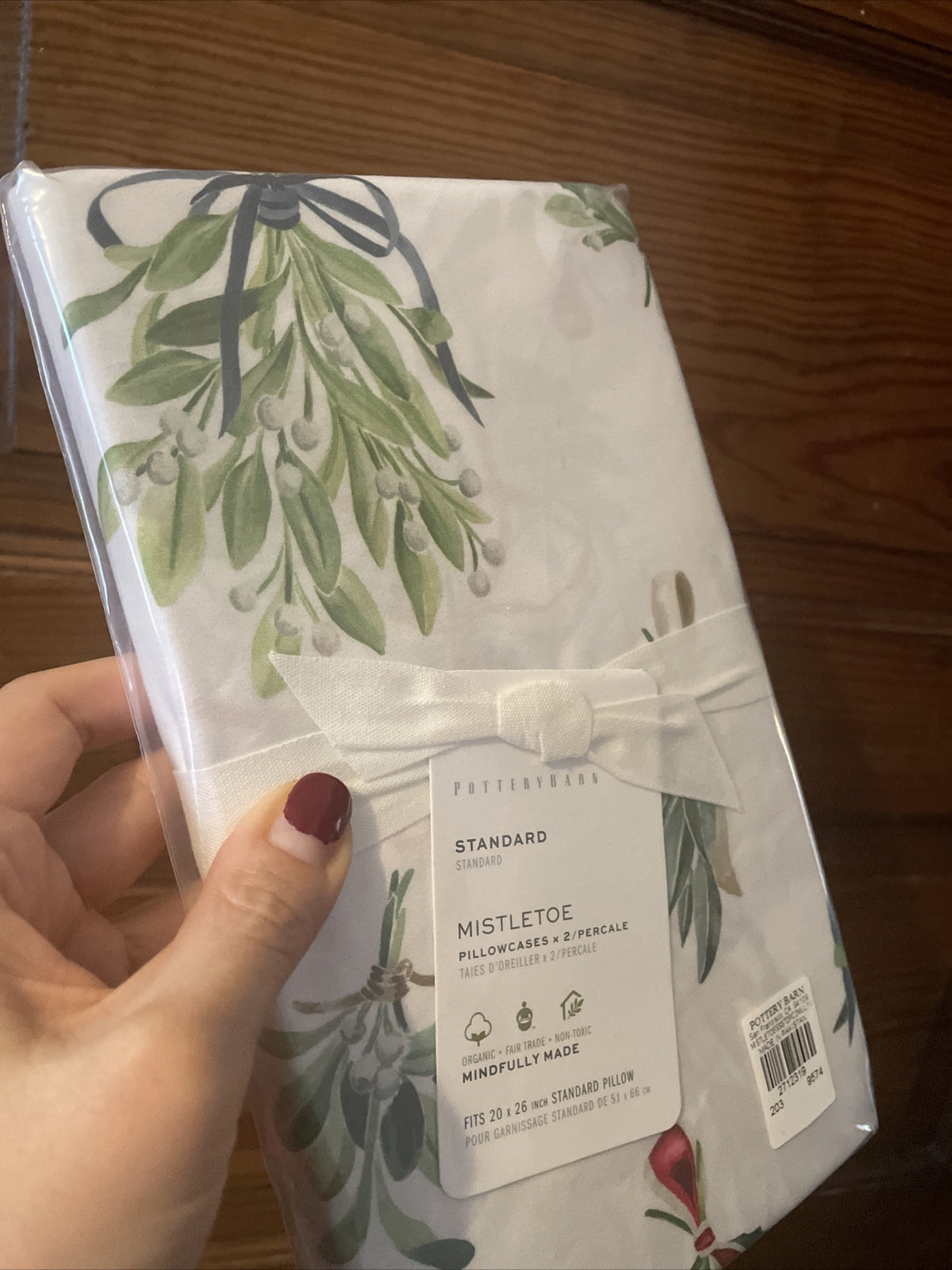 Pottery Barn Disney holiday Christmas tree gift holiday mom pillowcase SET 2 =