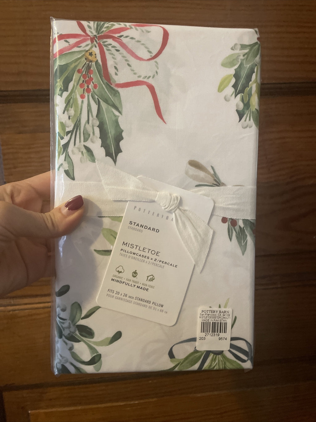 Pottery Barn Disney holiday Christmas tree gift holiday mom pillowcase SET 2 =