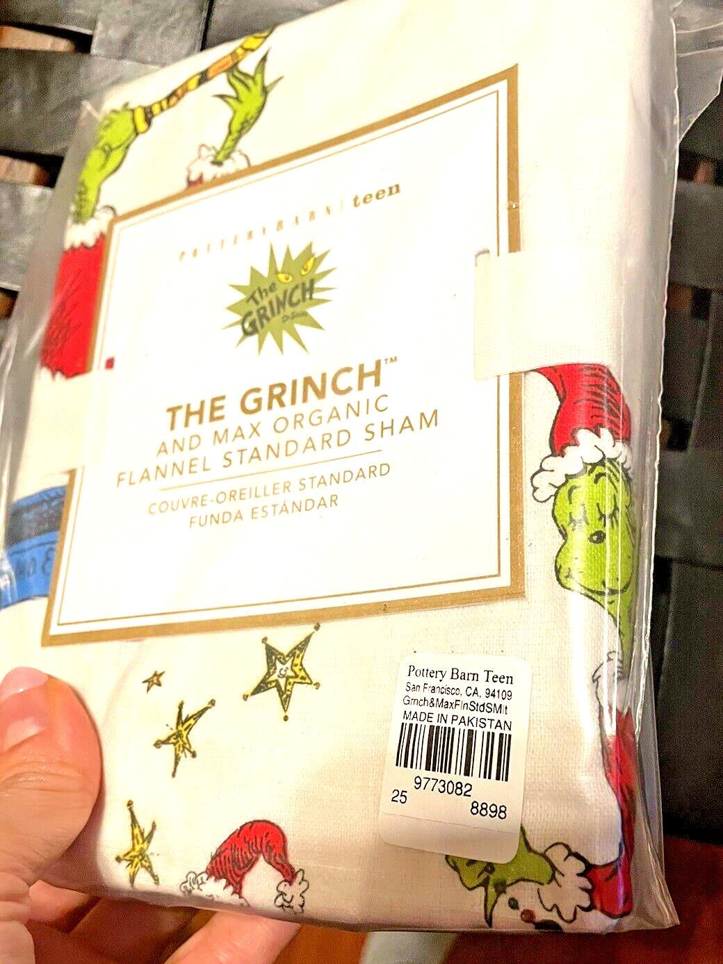 Pottery Barn Grinch Christmas Seuss Holiday Disney Gift party kid pillow sham '
