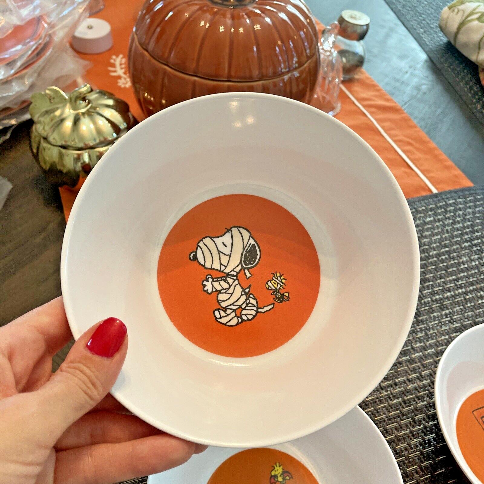 Disney Snoopy Pottery Barn Bowl holiday party Halloween peanuts gift school [