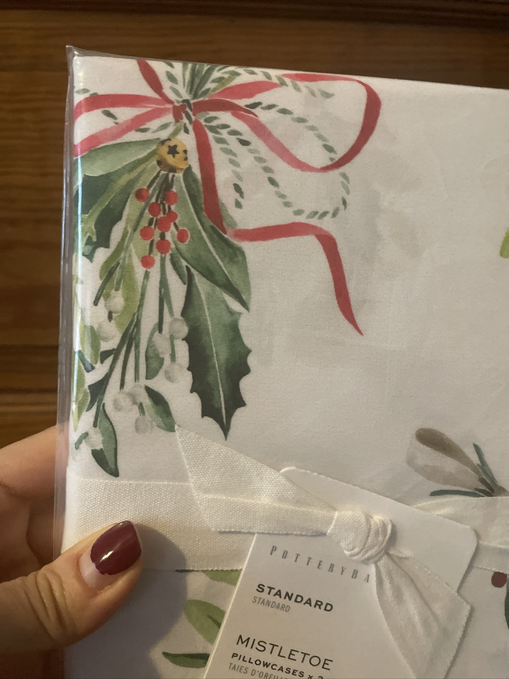 Pottery Barn Disney holiday Christmas tree gift holiday mom pillowcase SET 2 =