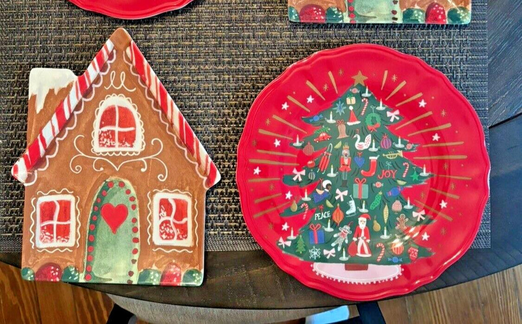 Pottery Barn Disney holiday Nutcracker Christmas Gingerbread plate party SET 2 !