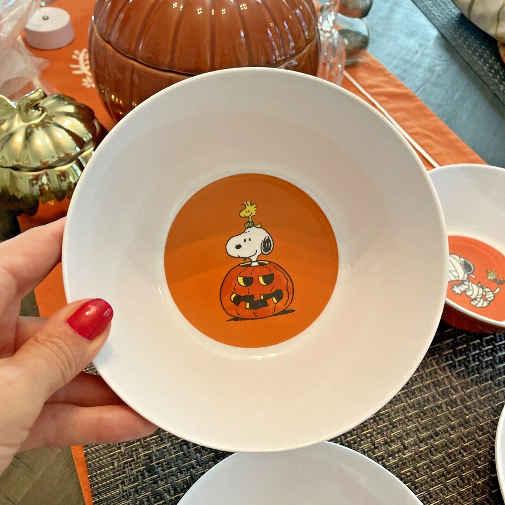 Disney Snoopy Pottery Barn Bowl holiday party Halloween peanuts gift school [