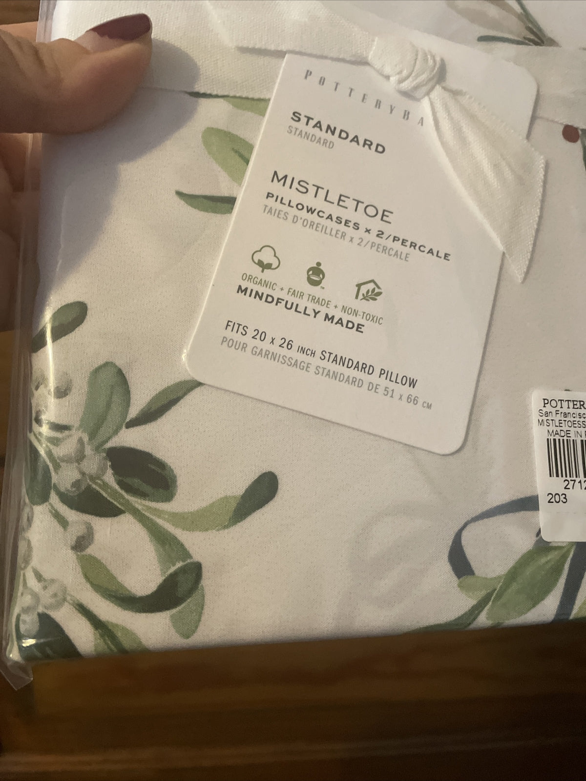 Pottery Barn Disney holiday Christmas tree gift holiday mom pillowcase SET 2 =