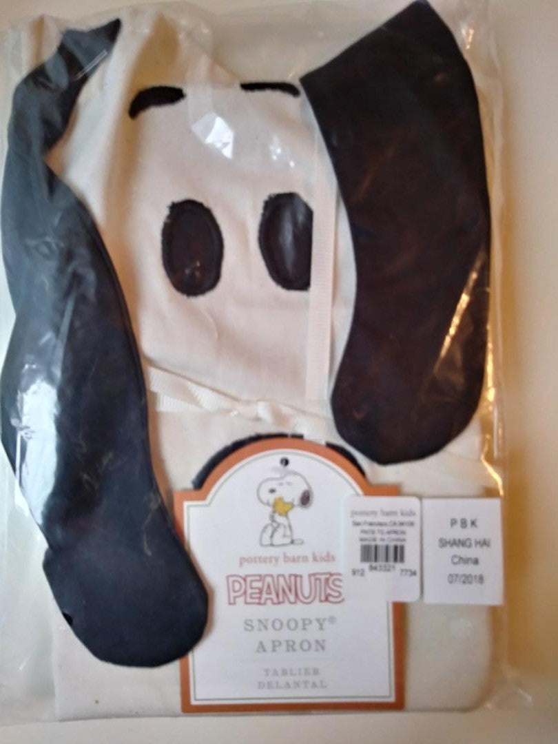 Disney Pottery Barn Snoopy peanuts Apron Thanksgiving dog holiday gift school n