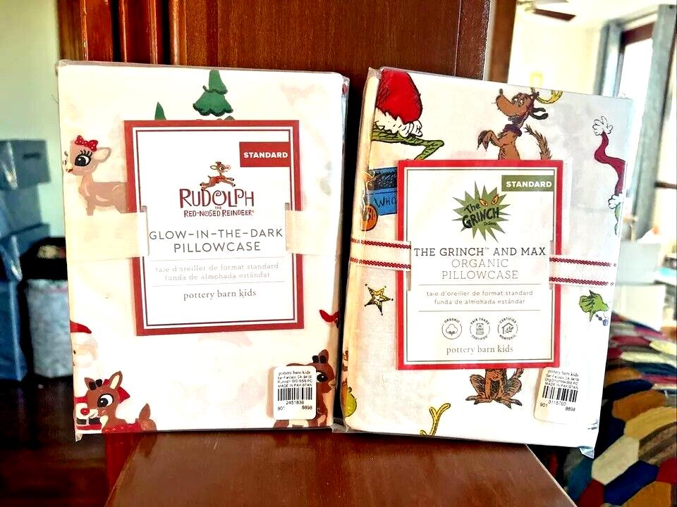 Pottery Barn GRINCH RUDOLPH Santa Christmas Seuss Holiday Gift party disney q