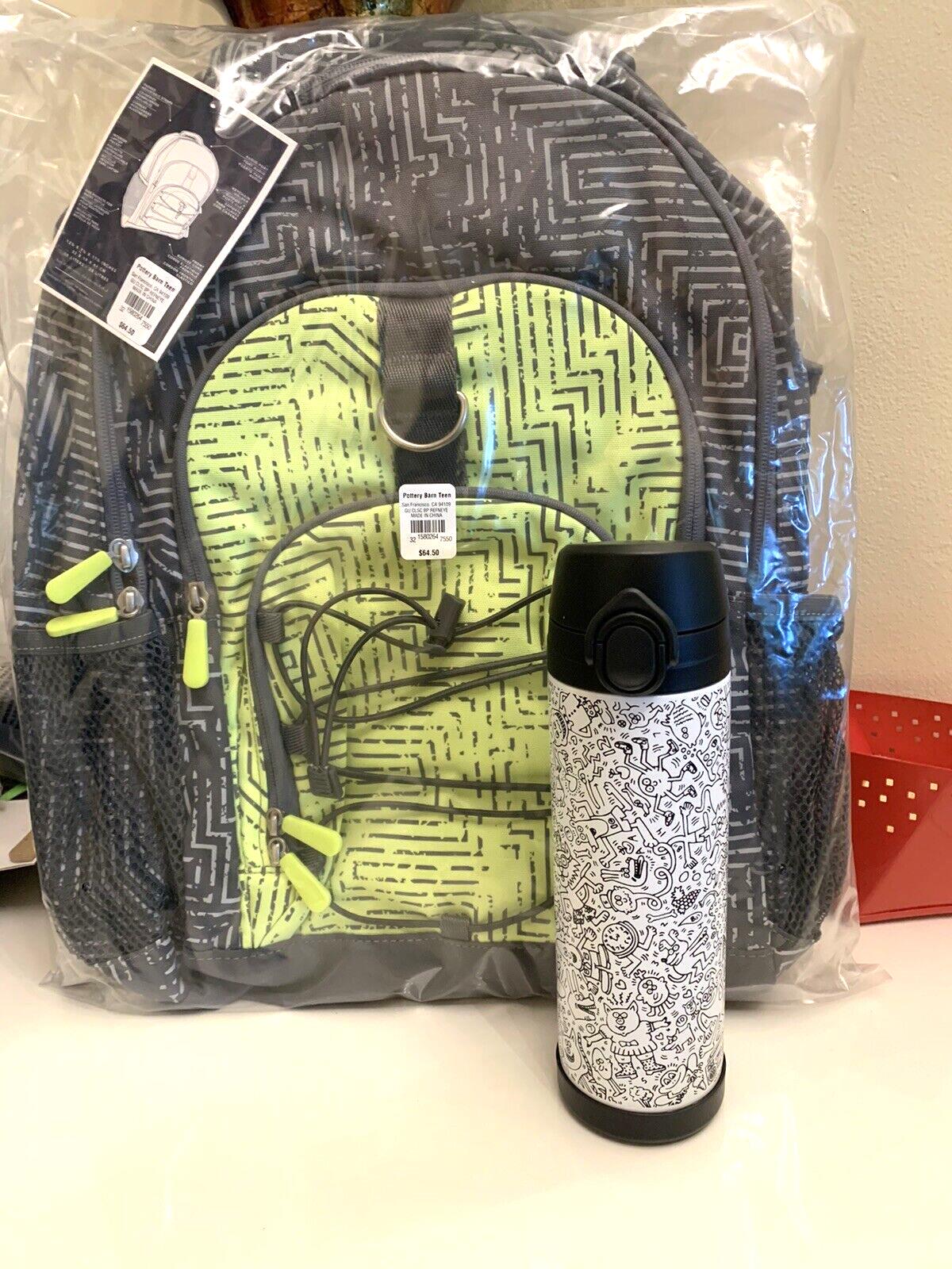 Pottery Barn school Disney backpack+Keith Haring comic Water LARGE TRAVEL Bag .