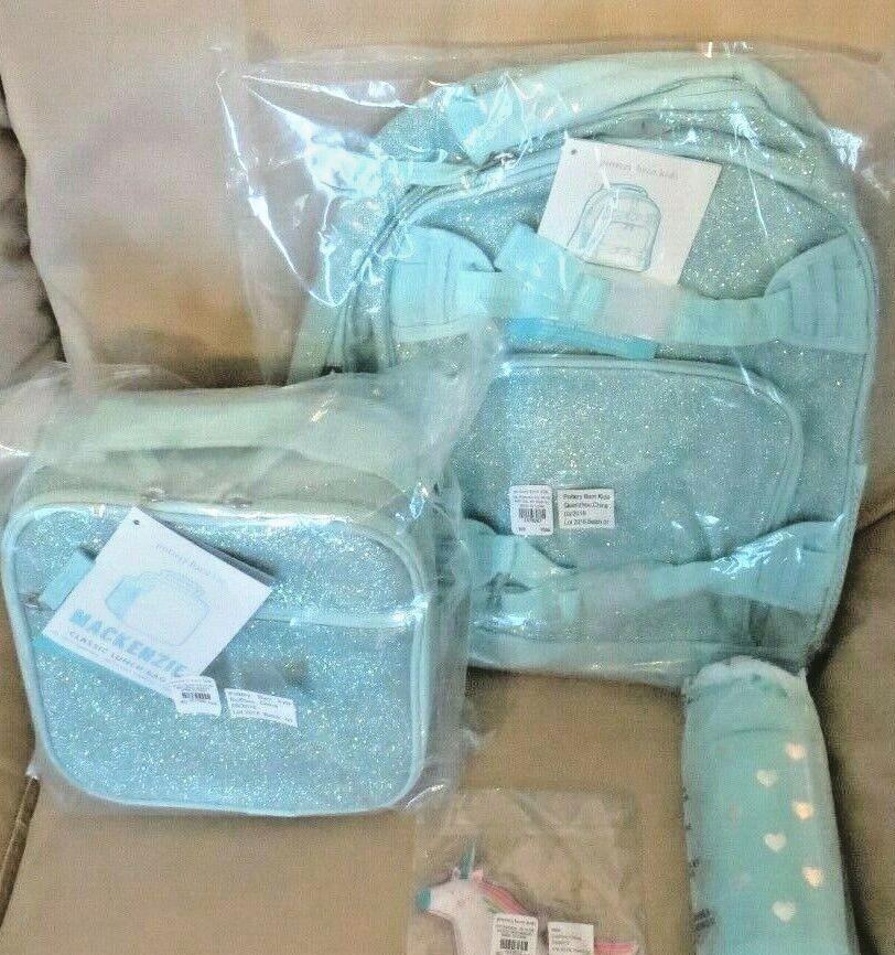 Pottery Barn School BACKPACK LUNCH WATER Didney Frozen glitter travel set girl 3