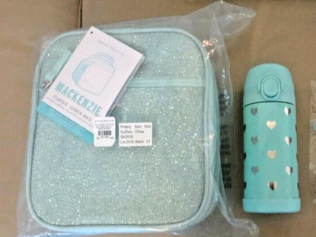 Pottery Barn School BACKPACK LUNCH WATER Didney Frozen glitter travel set girl 3