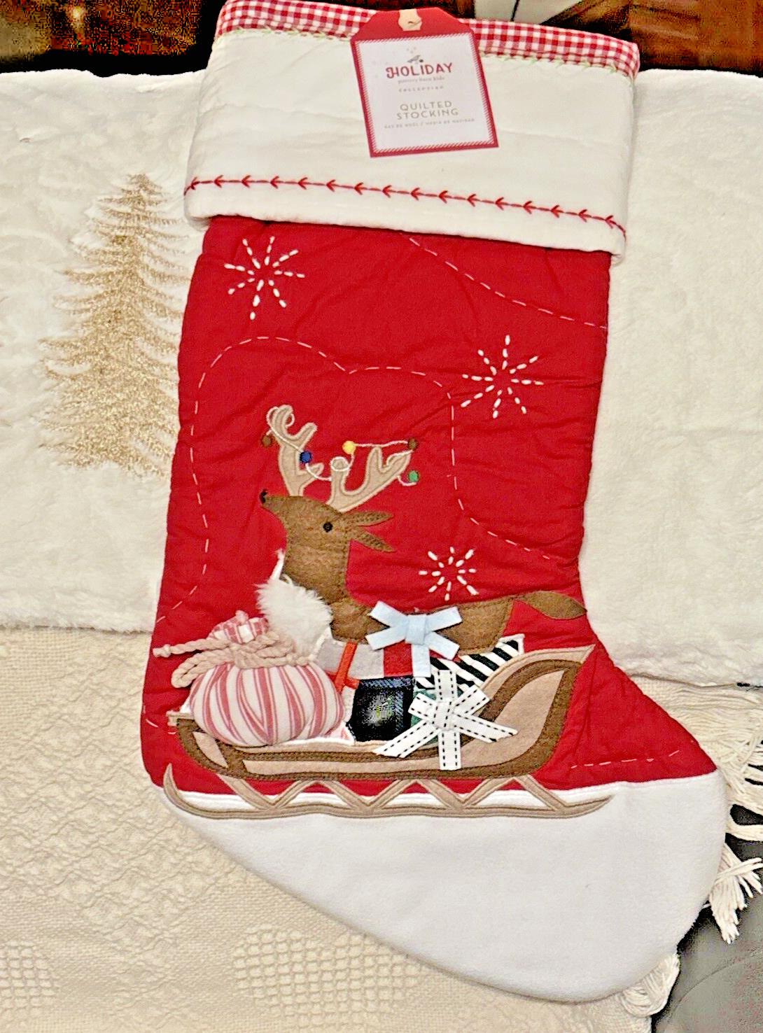 Pottery Barn Holiday Christmas stocking Reindeer Party school Grinch Disney -