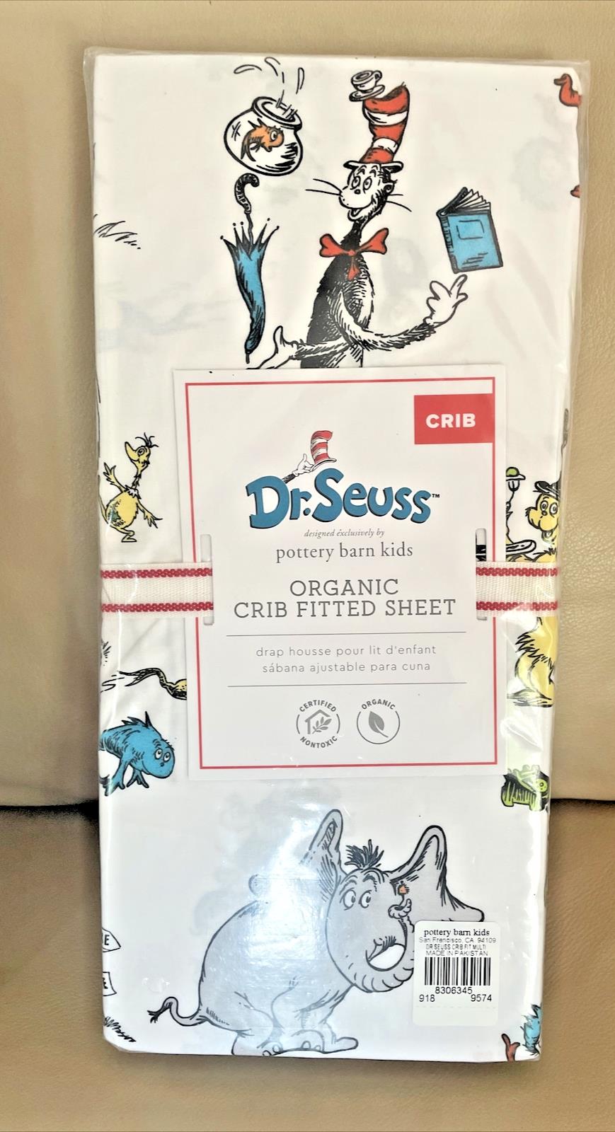 Pottery barn Disney Toddler SHEET baby crib Seuss Holiday Gift school pre-k  q