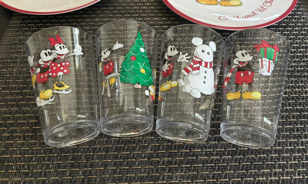 Pottery Barn holiday Christmas Mickey Mouse Minnie Disney party Kid Cup Set 4