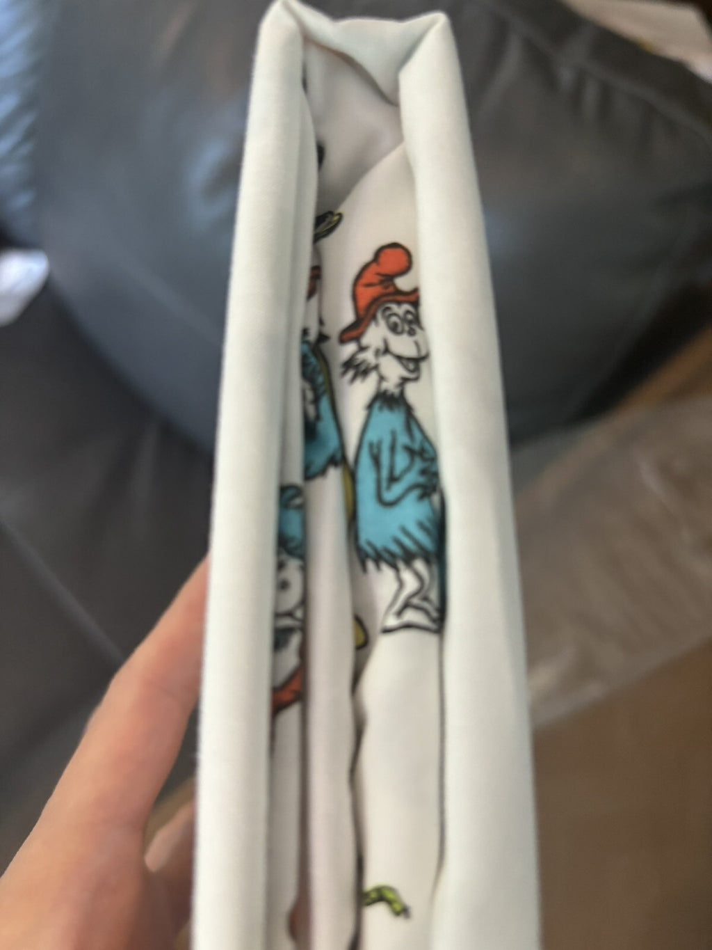 Pottery barn Disney Toddler SHEET baby crib Seuss Holiday Gift school pre-k  q