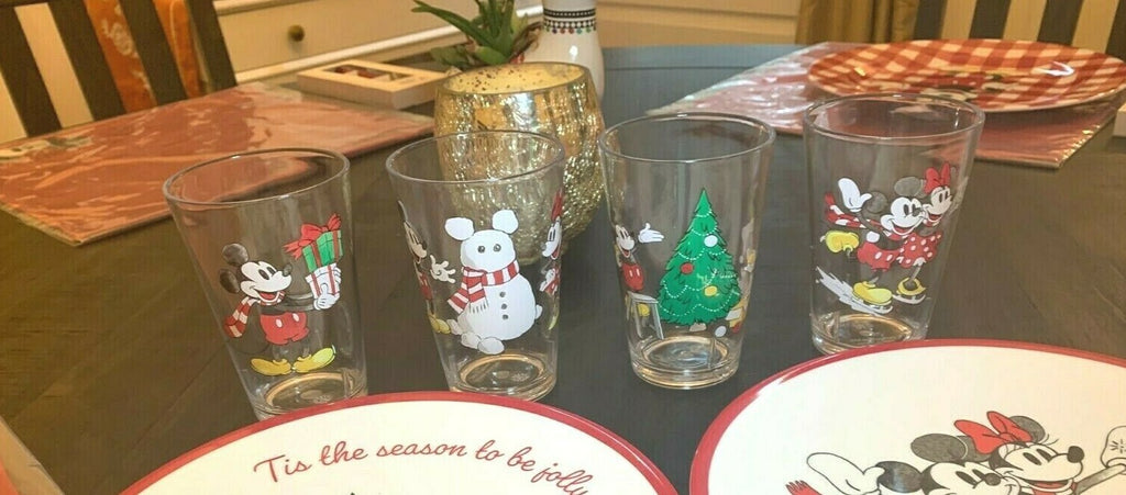 Pottery Barn holiday Christmas Mickey Mouse Minnie Disney party Kid Cup Set 4