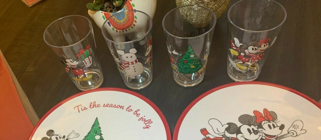 Pottery Barn holiday Christmas Mickey Mouse Minnie Disney party Kid Cup Set 4
