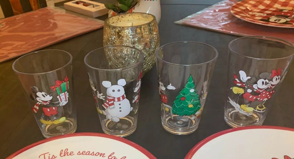 Pottery Barn holiday Christmas Mickey Mouse Minnie Disney party Kid Cup Set 4