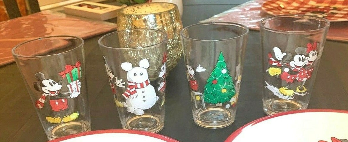 Pottery Barn holiday Christmas Mickey Mouse Minnie Disney party Kid Cup Set 4