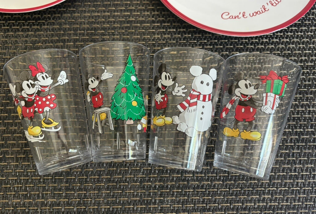 Pottery Barn holiday Christmas Mickey Mouse Minnie Disney party Kid Cup Set 4
