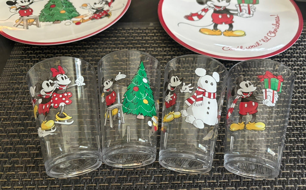 Pottery Barn holiday Christmas Mickey Mouse Minnie Disney party Kid Cup Set 4