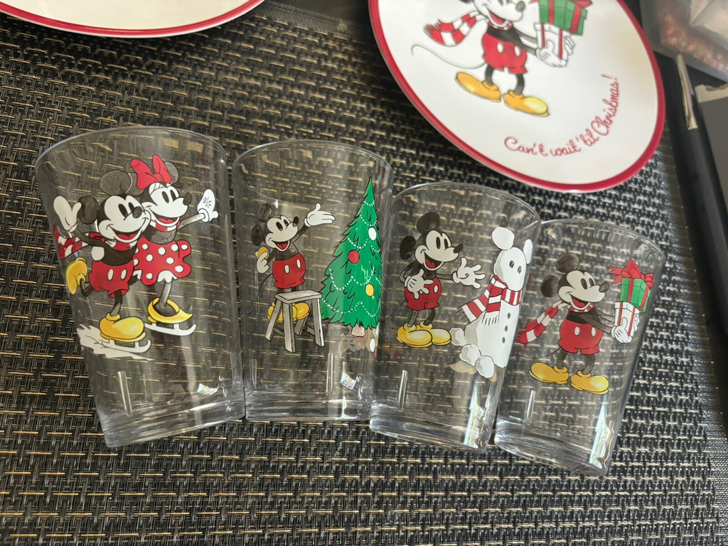 Pottery Barn holiday Christmas Mickey Mouse Minnie Disney party Kid Cup Set 4