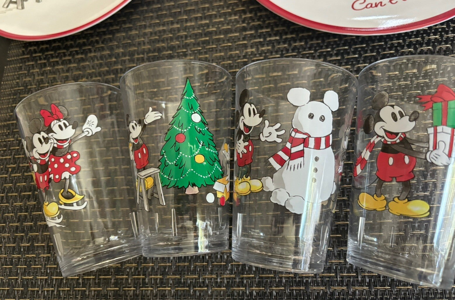 Pottery Barn holiday Christmas Mickey Mouse Minnie Disney party Kid Cup Set 4