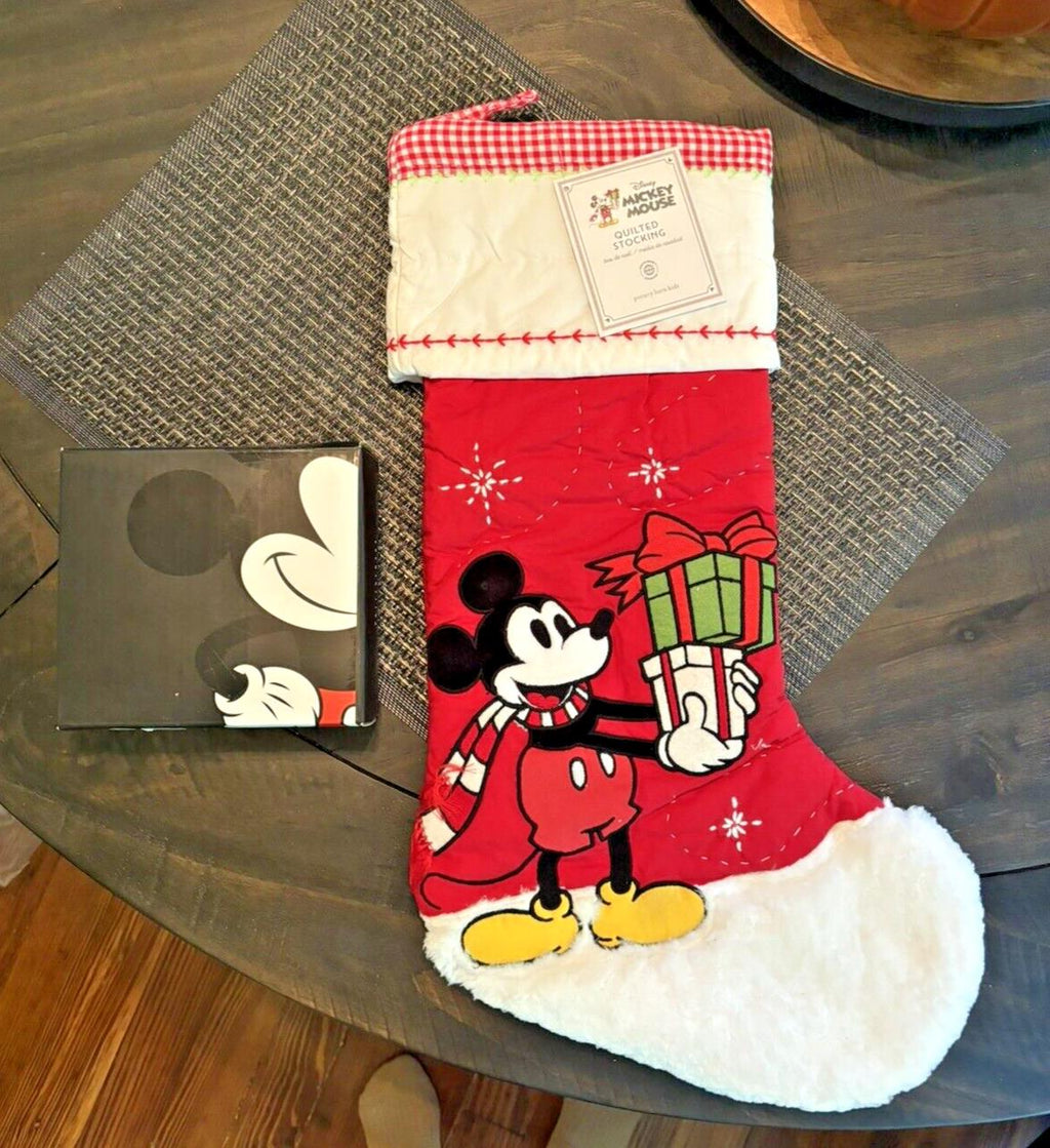 Pottery Barn Disney Mickey Mouse Christmas Stocking Ornament Holiday gift kids =