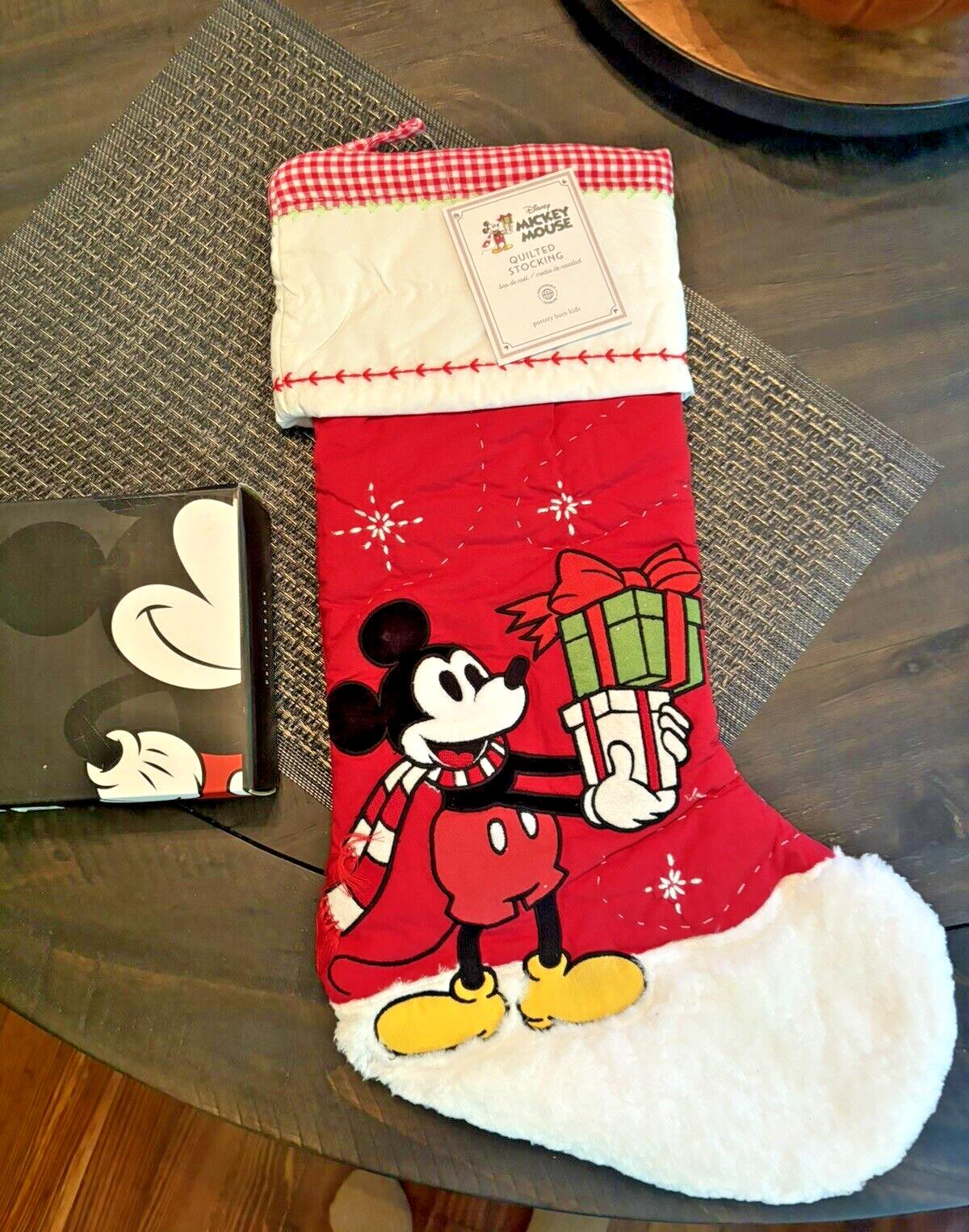 Pottery Barn Disney Mickey Mouse Christmas Stocking Ornament Holiday gift kids =