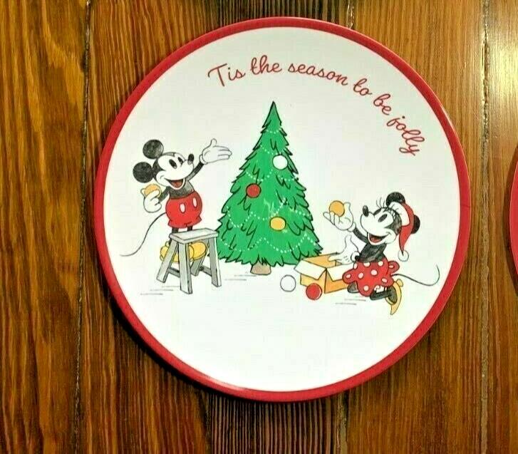 Pottery Barn disney Mickey Mouse holiday Dinner Plate Christmas party school kid