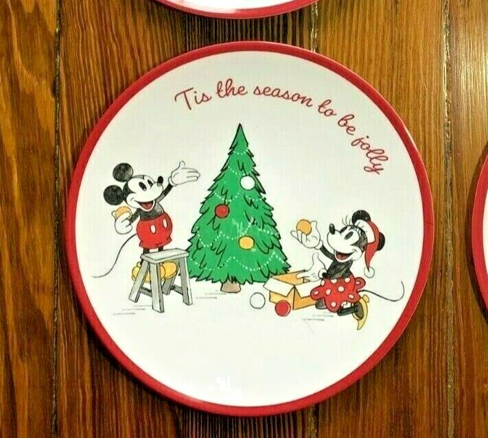 Pottery Barn disney Mickey Mouse holiday Dinner Plate Christmas party school kid