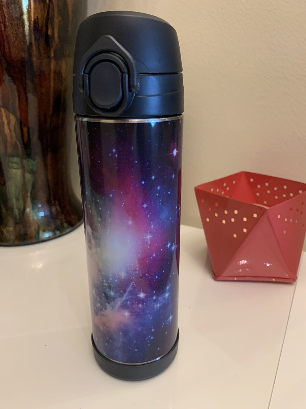 Pottery barn Disney WATER BOTTLE LARGE Galaxy 17 oz school Super nova space .