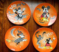 Disney Pottery Barn Mickey Mouse Plate Halloween holiday Party gift kid SET 4 r