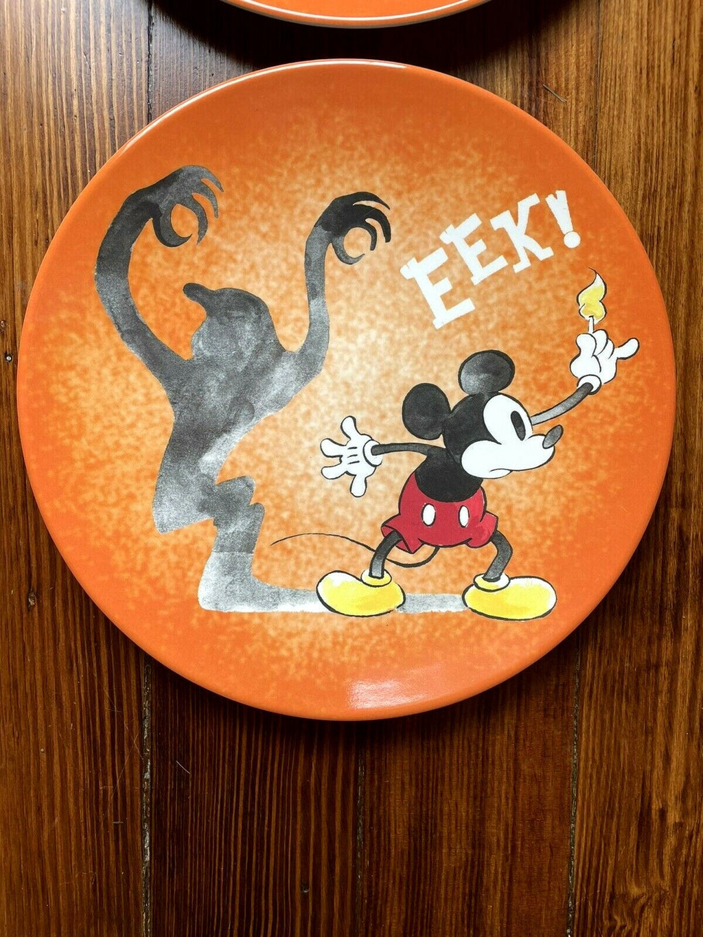 Disney Pottery Barn Mickey Mouse Plate Halloween holiday Party gift kid SET 4 r