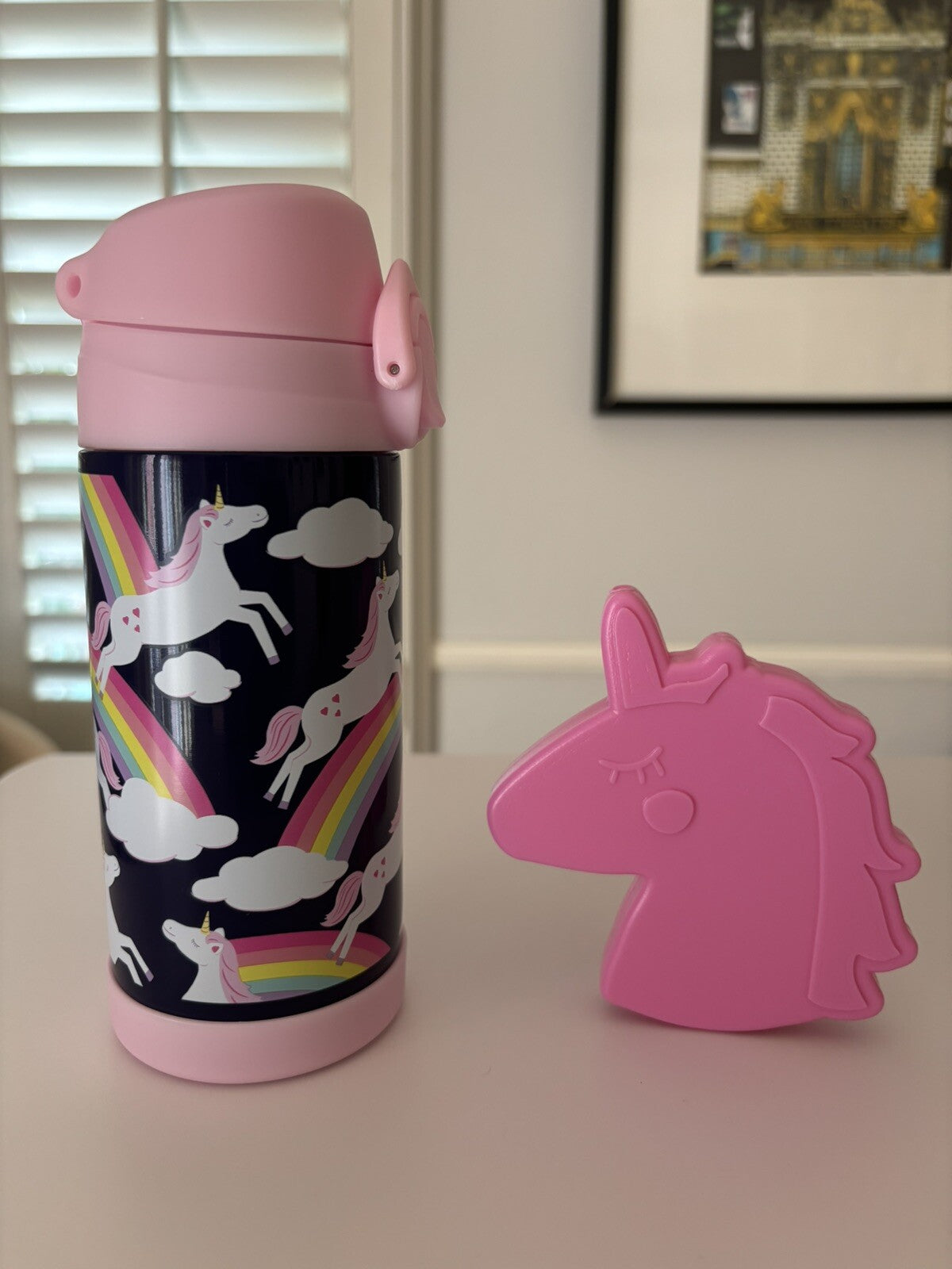 Pottery Barn LUNCH BOX BAG Disney School +WATER BOTTLE+ICE rainbow pink set .