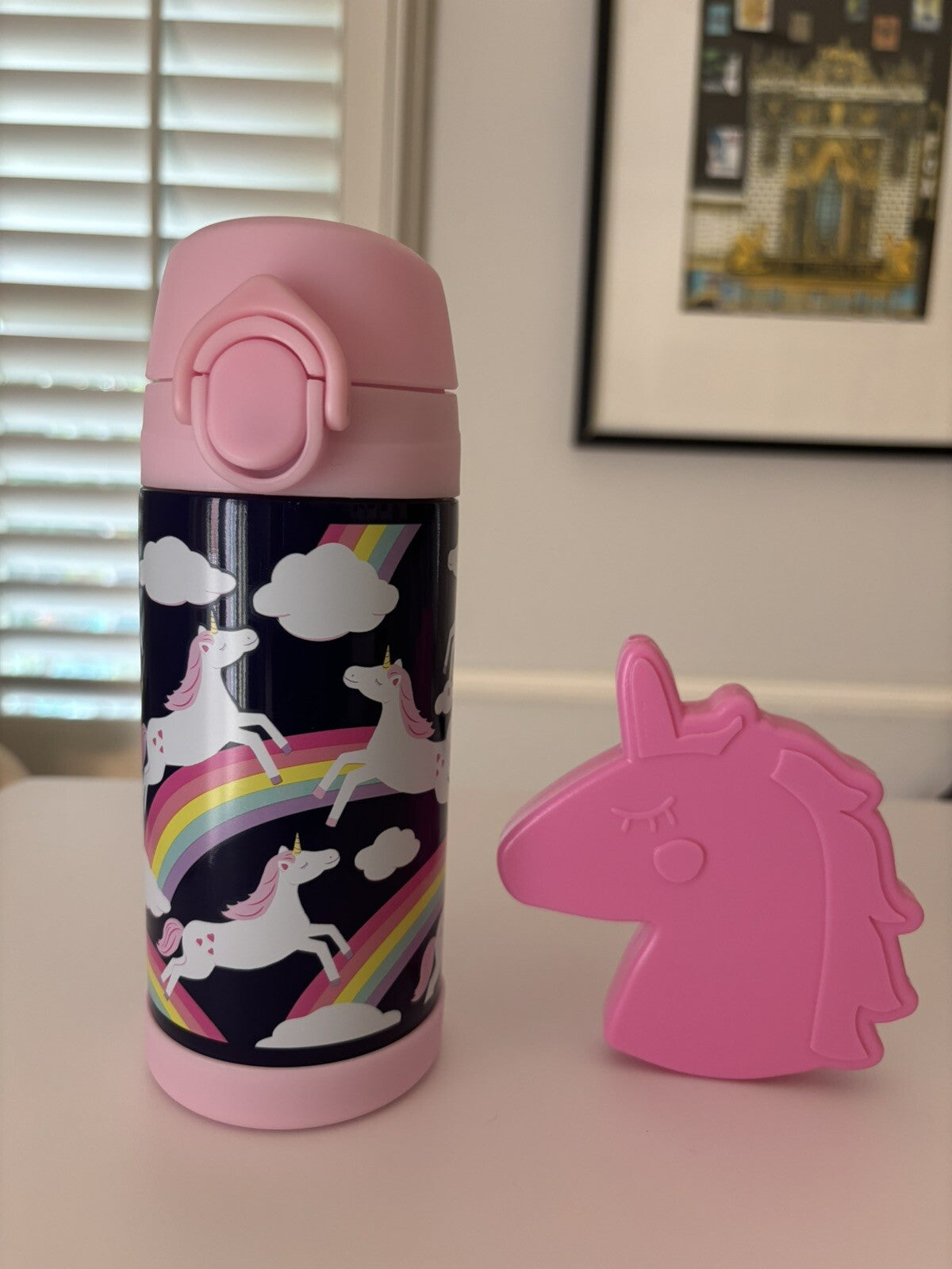 Pottery Barn LUNCH BOX BAG Disney School +WATER BOTTLE+ICE rainbow pink set .