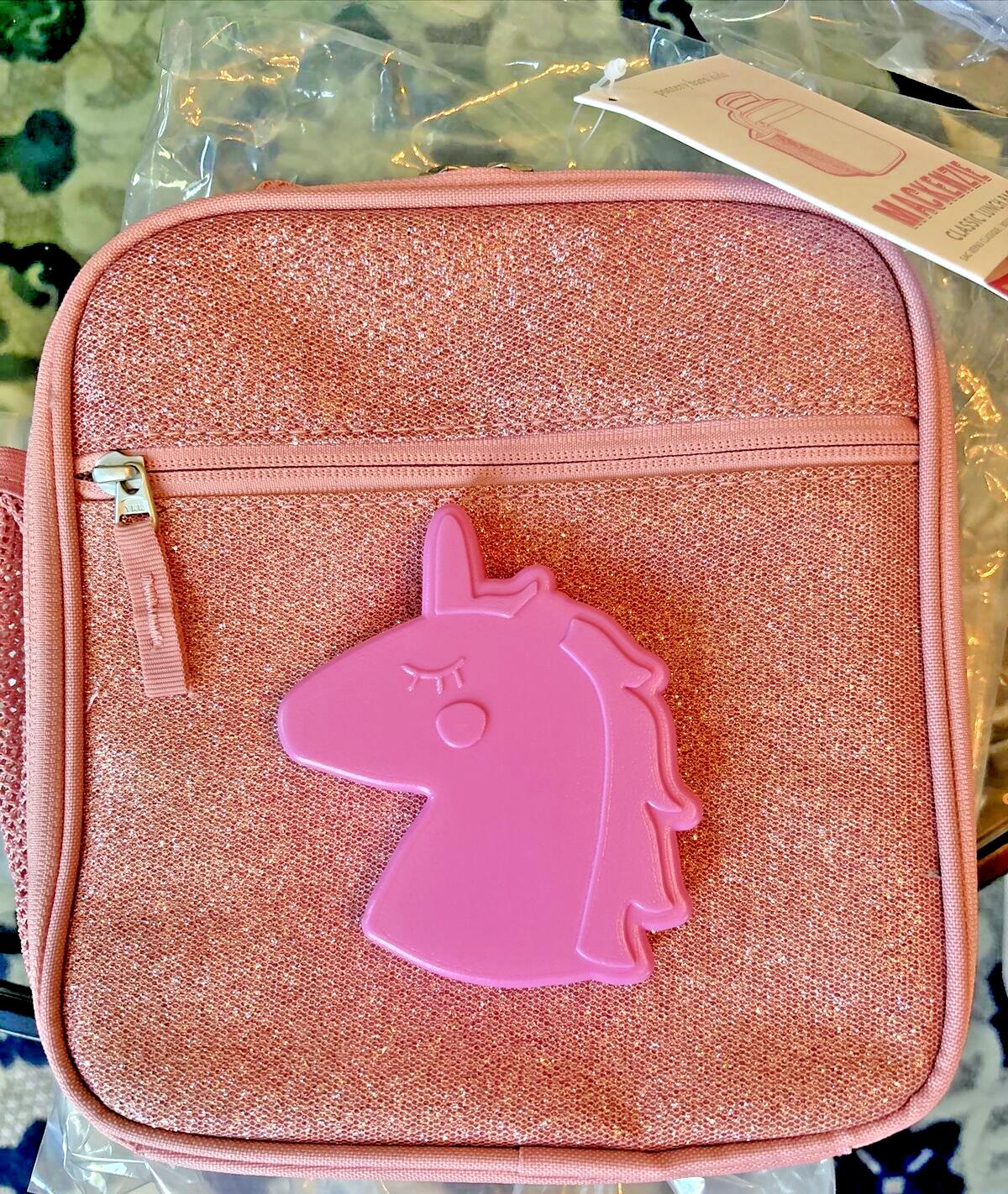 Pottery Barn LUNCH BOX BAG School Glitter+ Unicorn Barbie girl Travel SET h