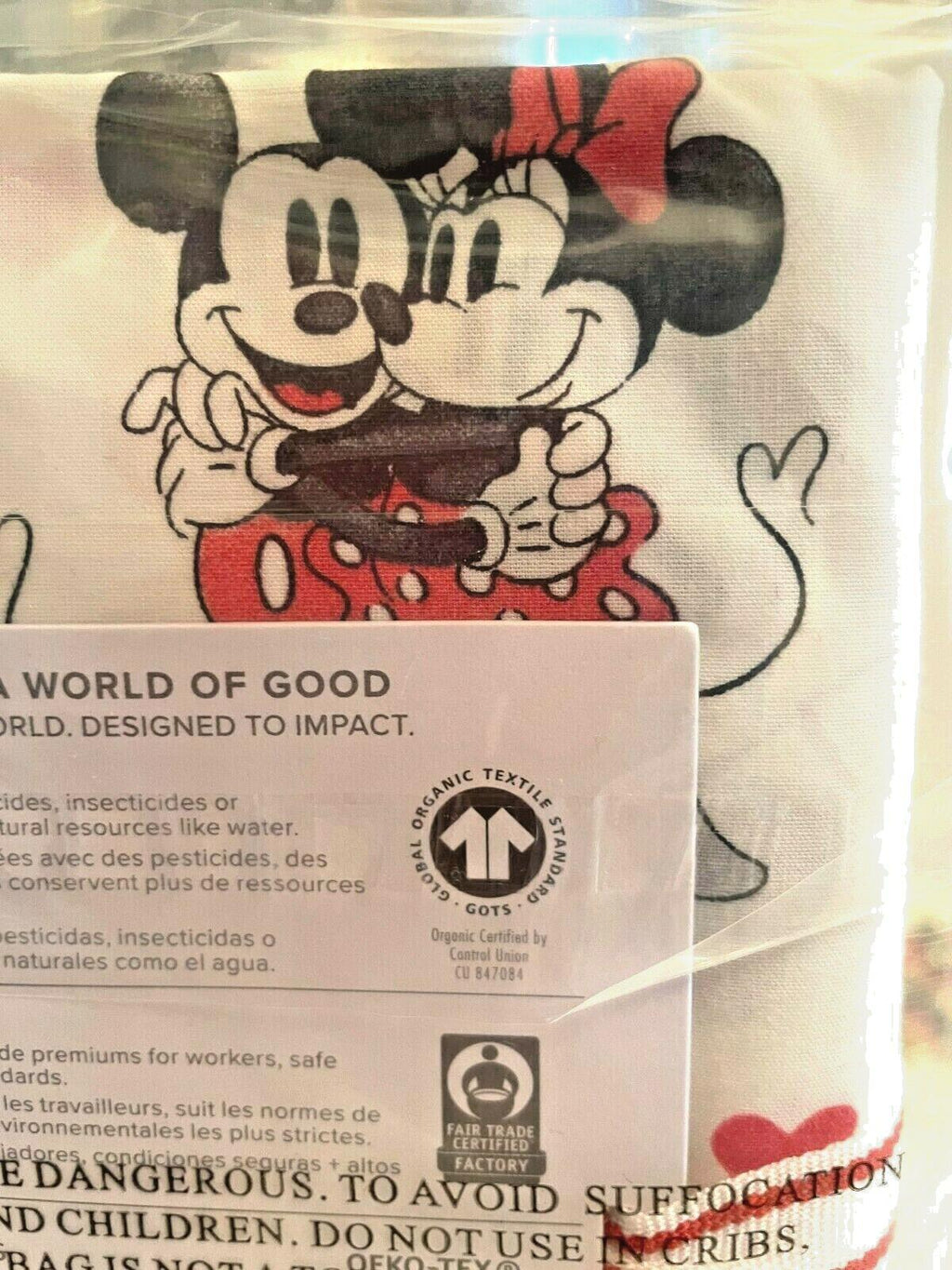 Pottery Barn holiday Disney Mickey Mouse heart rainbow Birthday Pillowcase  ?? y