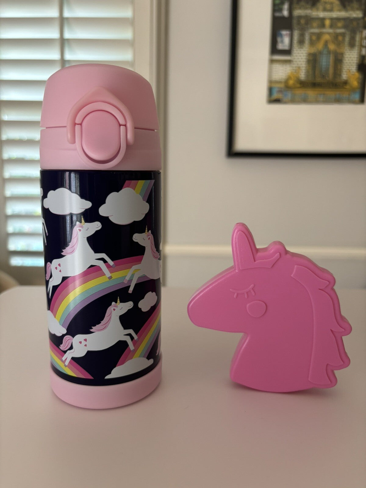 Pottery Barn LUNCH BOX BAG Disney School +WATER BOTTLE+ICE rainbow pink set .