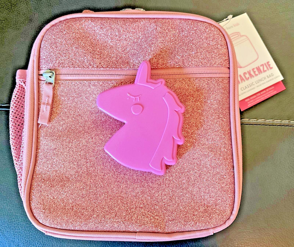 Pottery Barn LUNCH BOX BAG School Glitter+ Unicorn Barbie girl Travel SET h