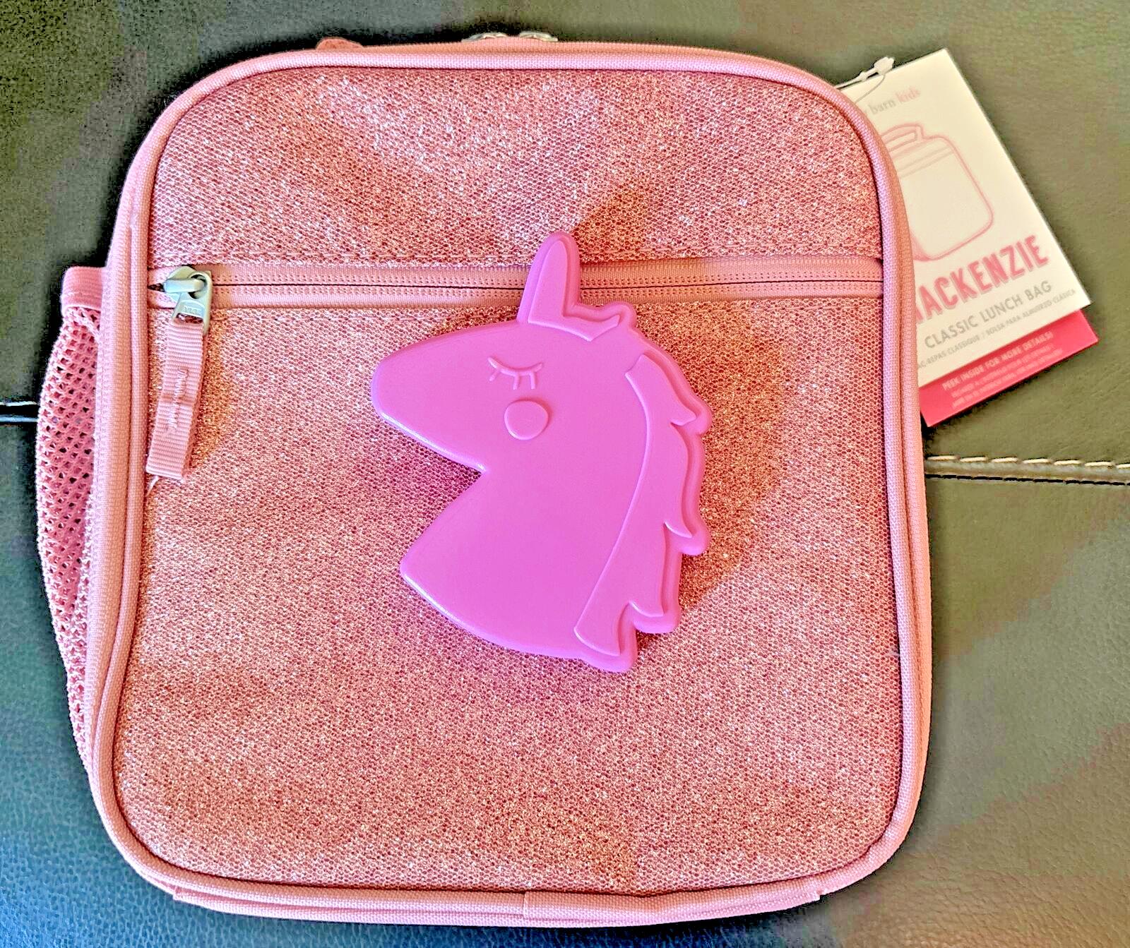 Pottery Barn LUNCH BOX BAG School Glitter+ Unicorn Barbie girl Travel SET h